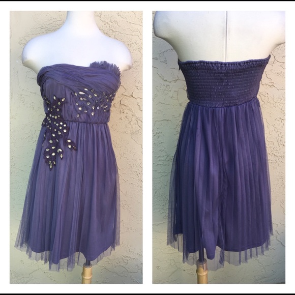 Ryu | Dresses | Final Sale Ryu Strapless Purple Tulle Dress | Poshmark